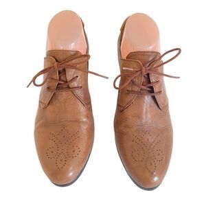 Gerry Weber Josef Seibel Cognac Brown  Lace Up Leather Brogue Oxfords Sz EU 39